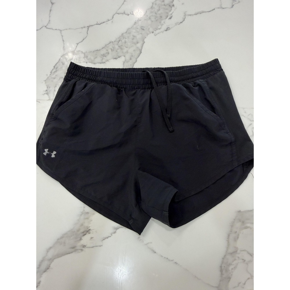 Under Armour Shorts Womens Small Black Loose HeatGear Mesh Running Training